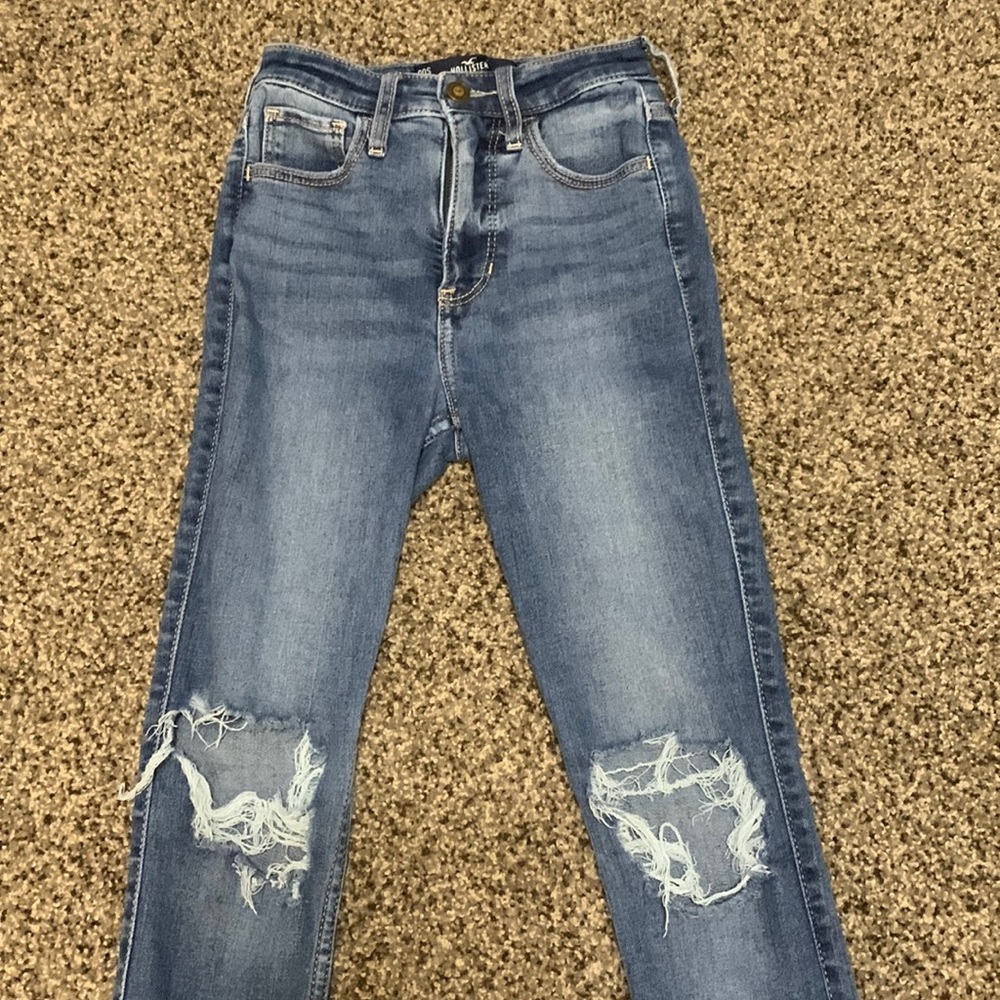 Hollister Blue Ultra High-Rise Super Skinny Soft Stretch size 00S (23W 26L)